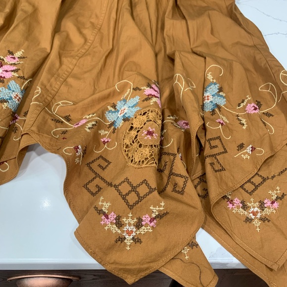 Free People Arielle skirt. Embroidered. - Picture 9 of 12